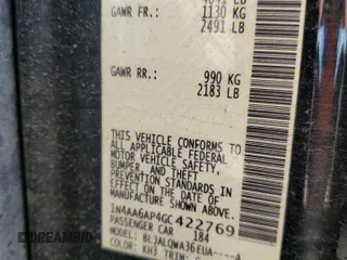 2016 Nissan Maxima S z VIN 1N4AA6AP4GC422769, wystawiony jako Copart lot #57709455 z przebiegiem 132 160 mil mil oraz Szkoda całkowita • Salvage title. Historia ofert i sprzedaży dostępna na DreamBid. Obrazek 12.