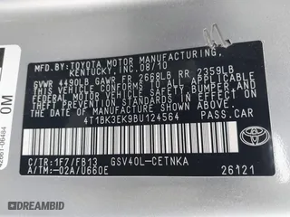2011 Toyota Camry LE with VIN 4T1BK3EK9BU124564, listed as a IAAI auction lot 41413255 with 148,944 mi miles. Bid and sale history available at carsss.com. Image 9.