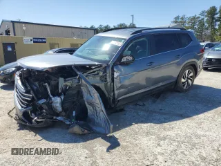 2025 Volkswagen Atlas SE z VIN 1V2WR2CA9SC502196, wystawiony jako Copart lot #48854455 z przebiegiem 8 420 mil mil oraz Szkoda całkowita • Salvage title. Historia ofert i sprzedaży dostępna na DreamBid. Obrazek 1.
