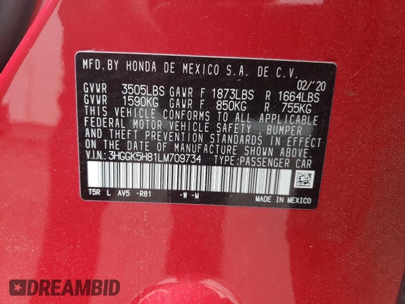 2020 Honda Fit EX z VIN 3HGGK5H81LM709734, wystawiony jako Copart lot #47110183 z przebiegiem 10 933 mil mil oraz . Historia ofert i sprzedaży dostępna na DreamBid. Obrazek 13.