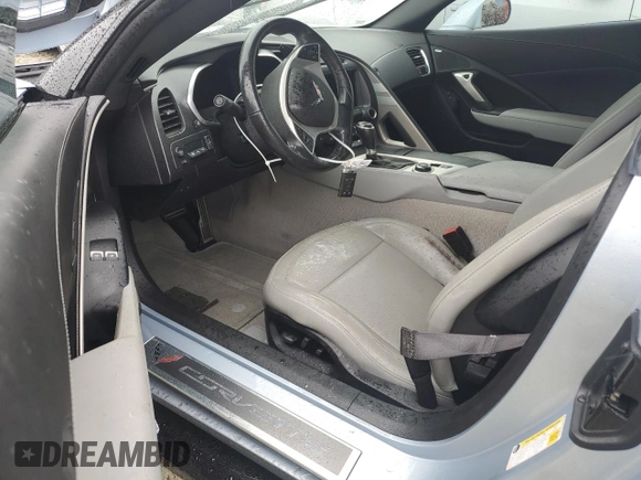 2017 Chevrolet Corvette Grand Sport 2LT with VIN 1G1YY3D7XH5103387, listed as a Copart auction lot 74677294 with 9,266 mi miles and Non Repairable. Bid and sale history available at carsss.com. Image 8.