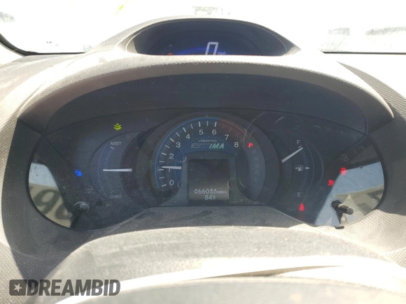 2013 Honda Insight with VIN JHMZE2H35DS005495, listed as a Copart auction lot 51988705 with 66,033 mi miles and Salvage title. Bid and sale history available at DreamBid. Image 9.