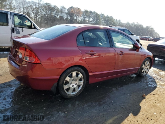 2007 Honda Civic Sdn LX with VIN 1HGFA16567L031733, listed as a Copart auction lot 43745454 with 182,708 mi miles and Salvage Title. Bid and sale history available at carsss.com. Image 3.
