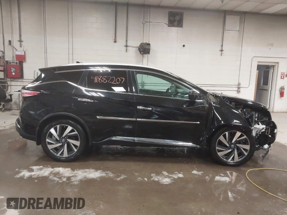 2017 Nissan Murano SL with VIN 5N1AZ2MHXHN106410, listed as a IAAI auction lot 41882207 with 152,876 mi miles and . Bid and sale history available at carsss.com. Image 14.