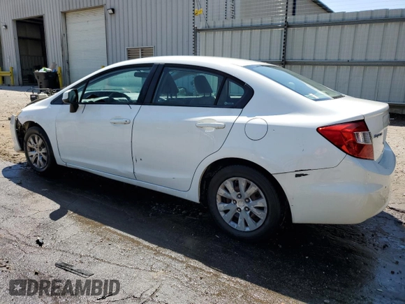 2012 Honda Civic LX z VIN 19XFB2F57CE043782, wystawiony jako Copart lot #52384305 z przebiegiem 170 544 mil mil oraz Szkoda całkowita • Salvage title. Historia ofert i sprzedaży dostępna na DreamBid. Obrazek 2.