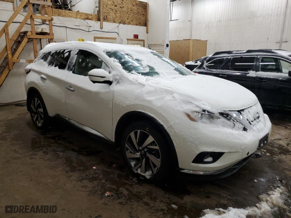 2018 Nissan Murano Platinum with VIN 5N1AZ2MH7JN122425, listed as a Copart auction lot 47676195 with 131,002 mi miles and Salvage Title. Bid and sale history available at carsss.com. Image 4.