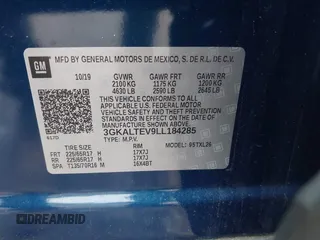 2020 GMC Terrain SLE with VIN 3GKALTEV9LL184285, listed as a IAAI auction lot 42292367 with 61,912 mi miles and . Bid and sale history available at DreamBid. Image 9.