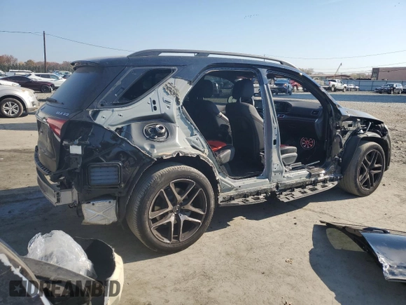 2023 Mercedes-Benz GLE 53 AMG with VIN 4JGFB6BB1PA902601, listed as a Copart auction lot 78599404 with 44,989 mi miles and Salvage title. Bid and sale history available at DreamBid. Image 3.