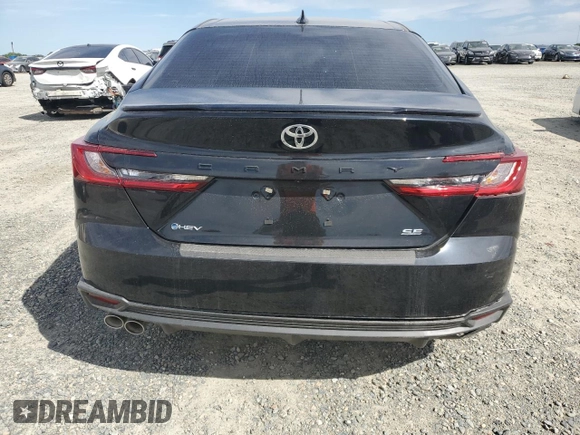 2025 Toyota Camry LE with VIN 4T1DAACK2SU088820, listed as a Copart auction lot 52453465 with 989 mi miles and Salvage Title. Bid and sale history available at carsss.com. Image 6.