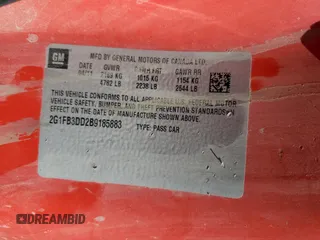 2011 Chevrolet Camaro 1LT с VIN 2G1FB3DD2B9185883, выставлен на аукционе Copart как лот 53946075 с пробегом 83 913 миль миль и Списание • Salvage title. История ставок и продаж доступна на DreamBid. Изображение 13.