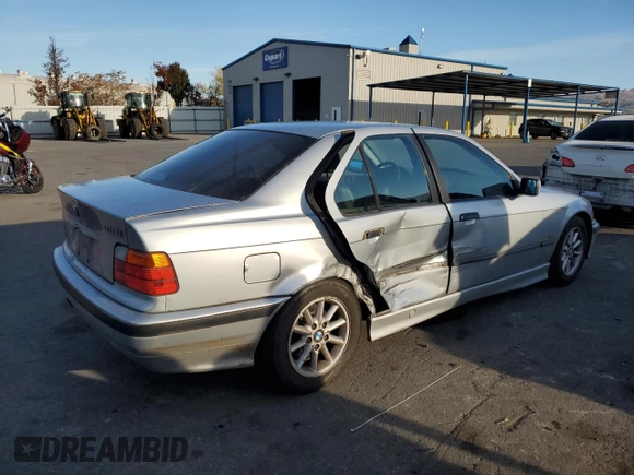 1997 BMW 3 Series 318i with VIN WBACC9328VEE57445, listed as a Copart auction lot 84380934 with 0 mi miles and Salvage Title. Bid and sale history available at carsss.com. Image 3.