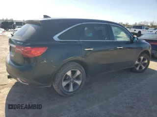 2016 Acura MDX with VIN 5FRYD3H23GB020588, listed as a Copart auction lot 86852534 with 168,552 mi miles and Salvage Title. Bid and sale history available at carsss.com. Image 3.