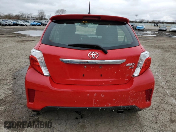 2014 Toyota Yaris L with VIN JTDKTUD34ED578405, listed as a Copart auction lot 51977115 with 92,721 mi miles and Salvage Title. Bid and sale history available at carsss.com. Image 6.