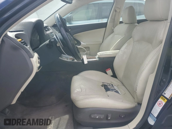 2010 Lexus IS 250 with VIN JTHCF5C27A5041511, listed as a Copart auction lot 57348775 with 125,096 mi miles and Salvage title. Bid and sale history available at DreamBid. Image 7.