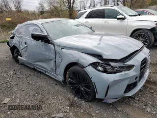 2023 BMW M4 Competition xDrive with VIN WBS43AZ04PCL27746, listed as a Copart auction lot 54118425 with 18,830 mi miles and Salvage Title. Bid and sale history available at carsss.com. Image 4.