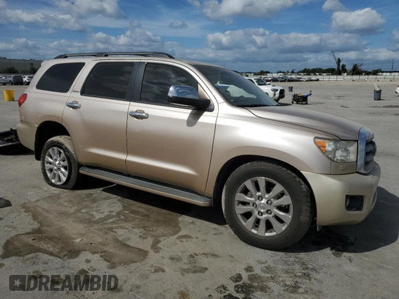 2010 Toyota Sequoia Platinum with VIN 5TDYY5G19AS024836, listed as a Copart auction lot 77103514 with 0 mi miles and Salvage Title. Bid and sale history available at carsss.com. Image 4.