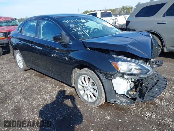 2019 Nissan Sentra SV with VIN 3N1AB7AP7KY445186, listed as a IAAI auction lot 41846095 with 54,267 mi miles and . Bid and sale history available at DreamBid. Image 1.