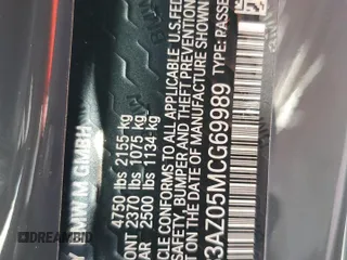 2021 BMW M4 Competition with VIN WBS33AZ05MCG69989, listed as a Copart auction lot 51356855 with 35,654 mi miles and Salvage Title. Bid and sale history available at carsss.com. Image 15.