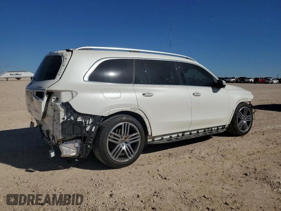 2021 Mercedes-Benz GLS with VIN 4JGFF5KE3MA497393, listed as a Copart auction lot 46513985 with 32,690 mi miles and Salvage Title. Bid and sale history available at carsss.com. Image 3.