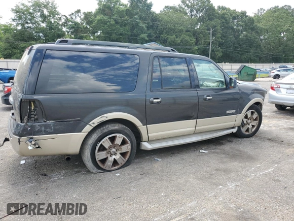 2007 Ford Expedition Max Eddie Bauer z VIN 1FMFK17537LA91569, wystawiony jako Copart lot #55829234 z przebiegiem 231 897 mil mil oraz Szkoda całkowita • Salvage title. Historia ofert i sprzedaży dostępna na DreamBid. Obrazek 3.