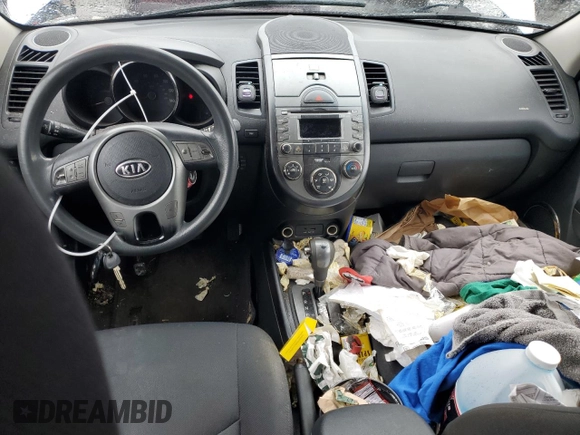 2010 Kia Soul + with VIN KNDJT2A25A7703092, listed as a Copart auction lot 49730235 with 77,504 mi miles and Salvage Title. Bid and sale history available at DreamBid. Image 8.