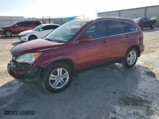 2010 Honda CR-V EX-L with VIN JHLRE4H7XAC009499, listed as a Copart auction lot 76495074 with 115,646 mi miles and Salvage Title. Bid and sale history available at carsss.com. Image 1.