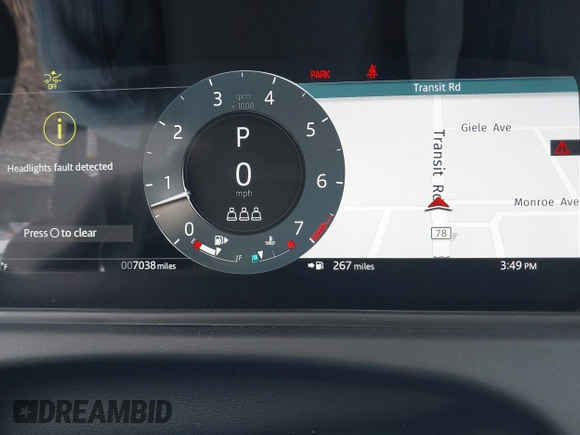 2025 Land Rover Range Rover Velar Dynamic SE with VIN SALYL2EX9SA809479, listed as a IAAI auction lot 42150495 with 7,038 mi miles and . Bid and sale history available at DreamBid. Image 7.