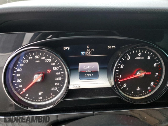 2017 Mercedes-Benz E 300 Luxury with VIN WDDZF4KB3HA202449, listed as a Copart auction lot 43813855 with 57,911 mi miles and Salvage Title. Bid and sale history available at DreamBid. Image 9.