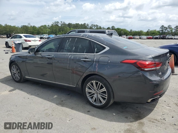 2018 Genesis G80 3.8L z VIN KMHGN4JE0JU239622, wystawiony jako Copart lot #52925365 z przebiegiem 65 236 mil mil oraz Szkody całkowita. Historia ofert i sprzedaży dostępna na DreamBid. Obrazek 2.