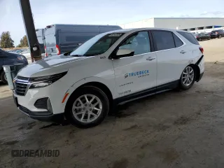 2022 Chevrolet Equinox LT with VIN 2GNAXUEV1N6118429, listed as a Copart auction lot 52147225 with 31,999 mi miles and Salvage title. Bid and sale history available at DreamBid. Image 1.