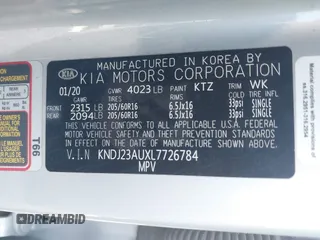 2020 Kia Soul S with VIN KNDJ23AUXL7726784, listed as a IAAI auction lot 41530201 with 96,097 mi miles and . Bid and sale history available at DreamBid. Image 9.