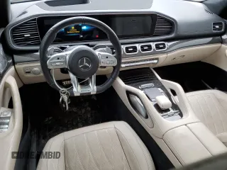 2021 Mercedes-Benz GLS with VIN 4JGFF8KEXMA299119, listed as a Copart auction lot 80966934 with 86,549 mi miles and Salvage Title. Bid and sale history available at carsss.com. Image 8.
