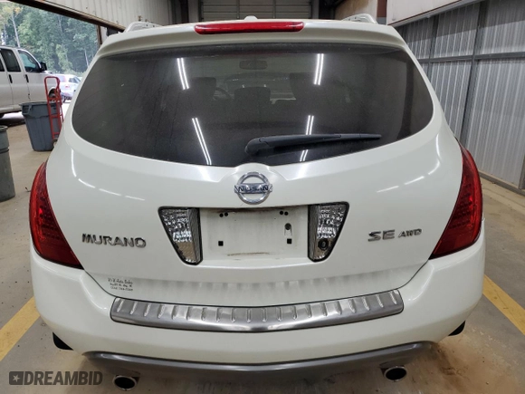 2006 Nissan Murano SE with VIN JN8AZ08W36W523767, listed as a Copart auction lot 71339564 with 89,753 mi miles and Salvage Title. Bid and sale history available at carsss.com. Image 6.