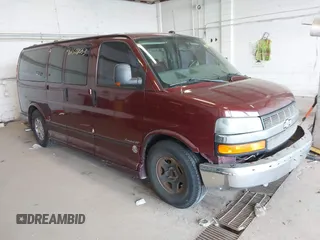 2003 Chevrolet Express Cargo YF7 Upfitter z VIN 1GBFG15T331162139, wystawiony jako IAAI lot #42308663 z przebiegiem 169 455 mil mil oraz . Historia ofert i sprzedaży dostępna na DreamBid. Obrazek 1.