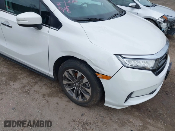 2024 Honda Odyssey EX-L with VIN 5FNRL6H66RB003316, listed as a IAAI auction lot 41304872 with 12,810 mi miles and . Bid and sale history available at DreamBid. Image 6.