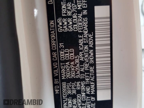 2018 Volvo XC90 Momentum z VIN YV4A22PK1J1328988, wystawiony jako Copart lot #58342055 z przebiegiem Nie podano mil oraz Nie do naprawy • Non repairable. Historia ofert i sprzedaży dostępna na DreamBid. Obrazek 12.