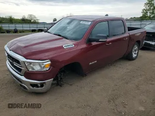 2022 Ram 1500 Big Horn with VIN 1C6SRFFTXNN434981, listed as a Copart auction lot 59159785 with 33,114 mi miles and Salvage title. Bid and sale history available at DreamBid. Image 1.