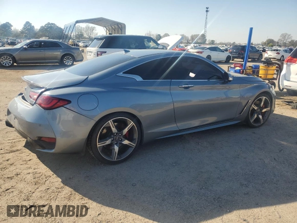 2018 Infiniti Q60 RED SPORT 400 with VIN JN1FV7EL5JM630519, listed as a Copart auction lot 48720335 with 100,459 mi miles and Non Repairable. Bid and sale history available at carsss.com. Image 3.