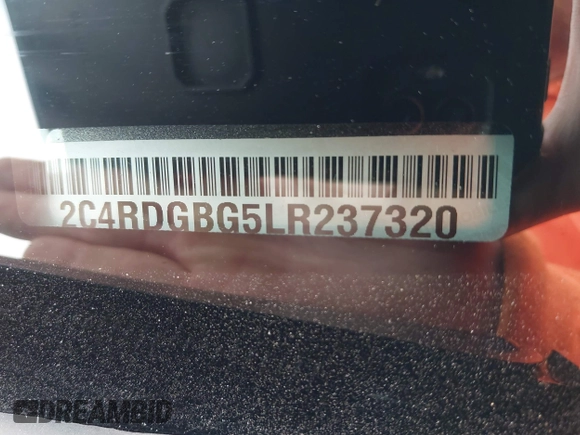 2020 Dodge Grand Caravan SE with VIN 2C4RDGBG5LR237320, listed as a IAAI auction lot 41475772 with 196,422 mi miles and . Bid and sale history available at DreamBid. Image 9.