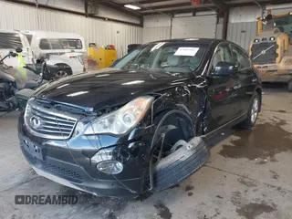 2010 Infiniti EX Journey with VIN JN1AJ0HR3AM751871, listed as a IAAI auction lot 42003902 with 128,754 mi miles. Bid and sale history available at carsss.com. Image 2.