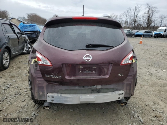 2014 Nissan Murano SL with VIN JN8AZ1MU4EW406286, listed as a Copart auction lot 46059485 with 89,633 mi miles and Salvage Title. Bid and sale history available at carsss.com. Image 6.