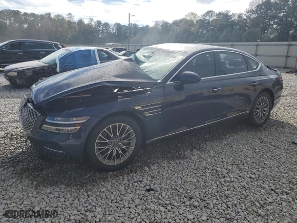 2023 Genesis G80 2.5T with VIN KMTGB4SC6PU149802, listed as a Copart auction lot 80555544 with 11,515 mi miles and Non Repairable. Bid and sale history available at carsss.com. Image 1.