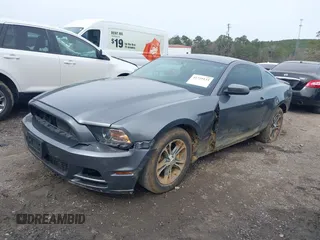 2013 Ford Mustang V6 with VIN 1ZVBP8AMXD5260397, listed as a IAAI auction lot 41729133 with 138,797 mi miles. Bid and sale history available at carsss.com. Image 2.