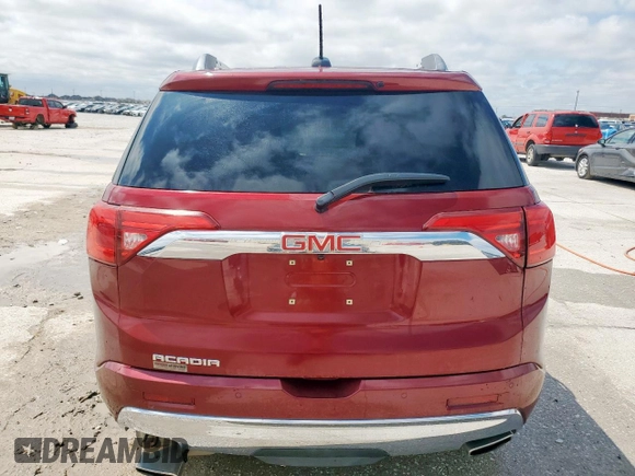 2018 GMC Acadia Denali with VIN 1GKKNPLS1JZ132069, listed as a Copart auction lot 55849365 with 76,936 mi miles and Salvage title. Bid and sale history available at DreamBid. Image 6.