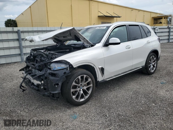 2024 BMW X5 xDrive40i z VIN 5UX23EU04R9T59544, wystawiony jako Copart lot #48216655 z przebiegiem 23 706 mil mil oraz Tytuł czysty. Historia ofert i sprzedaży dostępna na DreamBid. Obrazek 1.