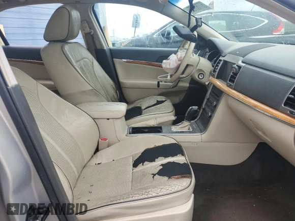 2010 Lincoln MKZ with VIN 3LNHL2JC9AR621538, listed as a Copart auction lot 57763705 with 191,487 mi miles and Salvage title. Bid and sale history available at DreamBid. Image 7.