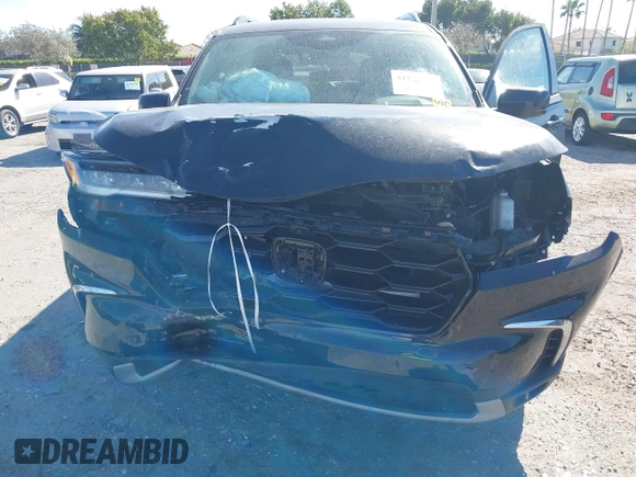 2023 Honda Pilot Elite with VIN 5FNYG1H87PB045057, listed as a IAAI auction lot 41748553 with 44,329 mi miles and . Bid and sale history available at DreamBid. Image 6.