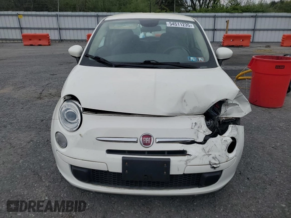 2015 FIAT 500 Pop with VIN 3C3CFFAR5FT696219, listed as a Copart auction lot 54511235 with 73,385 mi miles and Salvage Title. Bid and sale history available at carsss.com. Image 5.