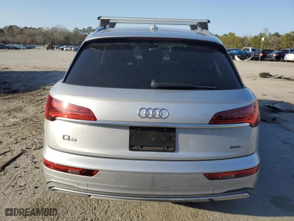 2021 Audi Q5 Premium with VIN WA1AAAFY5M2005042, listed as a Copart auction lot 46650665 with 47,918 mi miles and Salvage Title. Bid and sale history available at carsss.com. Image 6.
