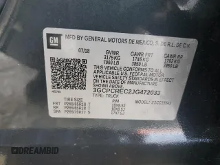 2018 Chevrolet Silverado 1500 LT with VIN 3GCPCREC2JG472033, listed as a Copart auction lot 48465325 with 98,663 mi miles and Salvage Title. Bid and sale history available at carsss.com. Image 12.